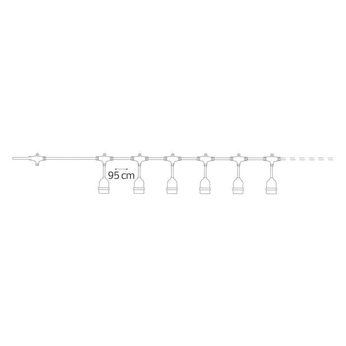 Гірлянда вулична Horoz Electric CARNAVAL-F10 10 ламп Е27 Чорний (022-002-0010-010) - фото 2