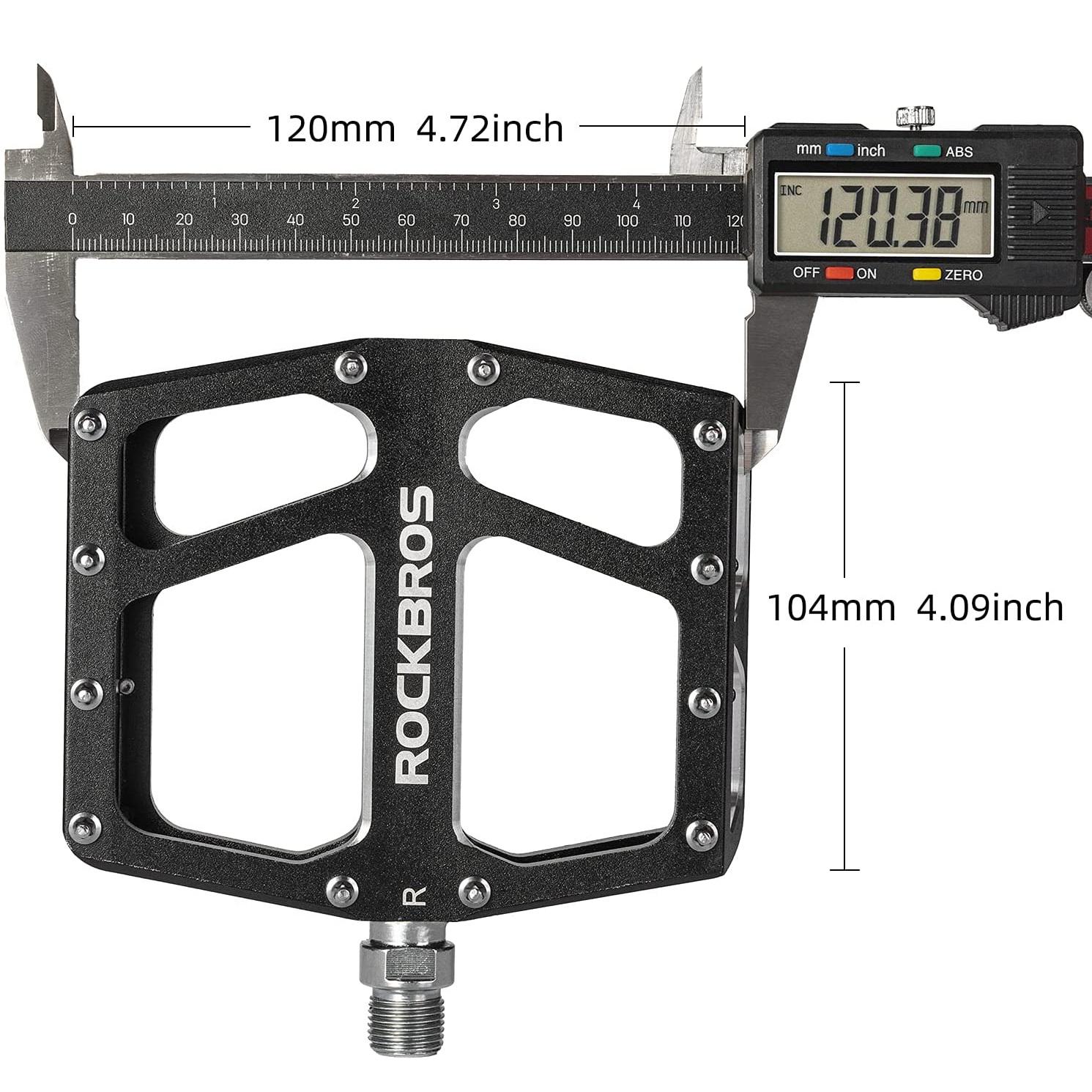 Педалі алюмінієві ROCKBROS RB-K399 XL на промислових підшипниках Чорний (2849) - фото 5