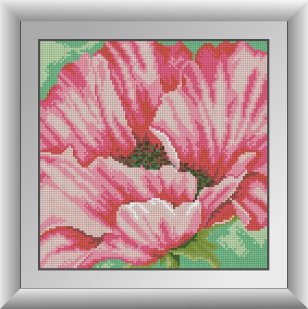 Алмазная мозаика Dream Art Розовые маки 26x26 см (DA.30294)