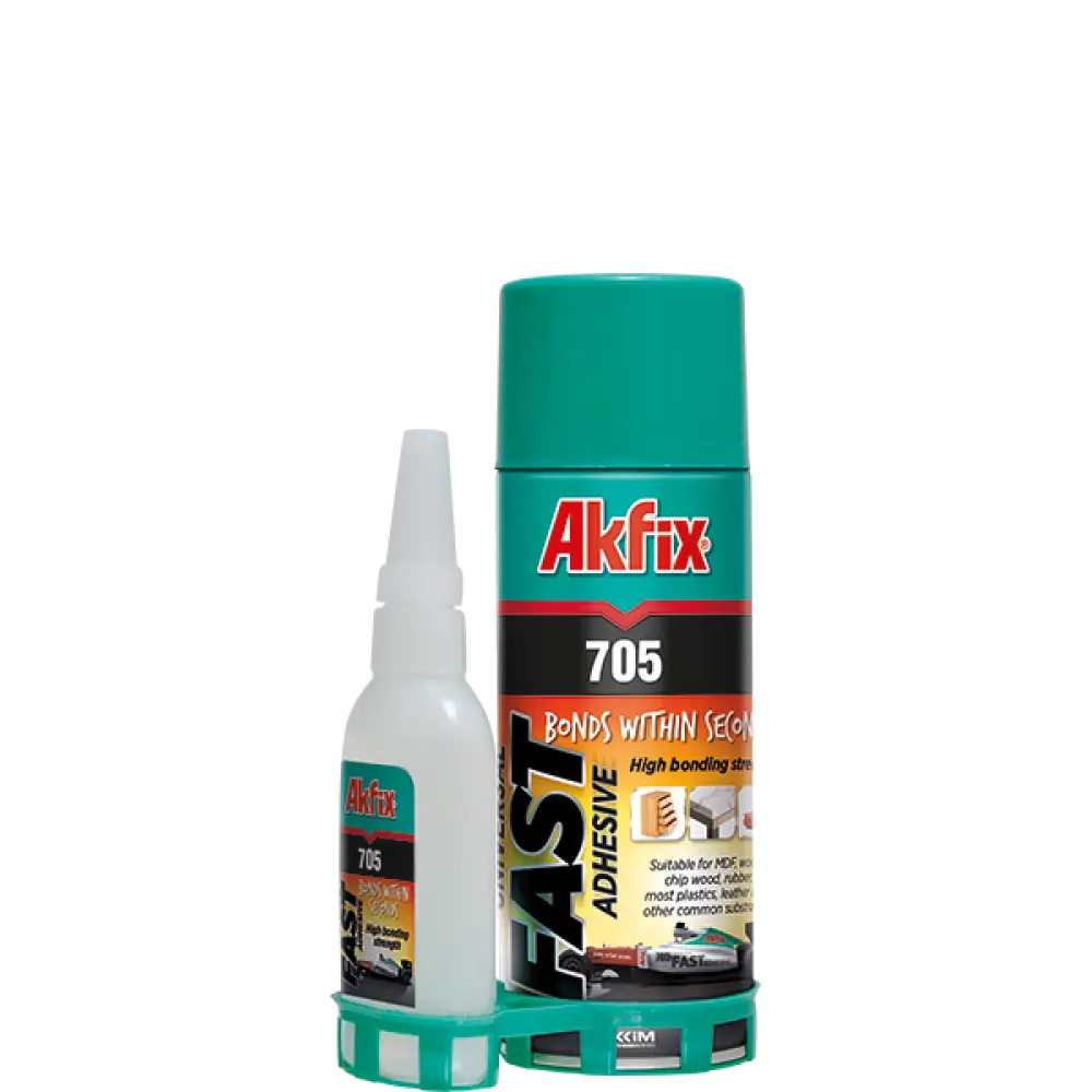 Клей двухкомпонентный Akfix 705 быстрого склеивания 400 мл/100 г (29570281)