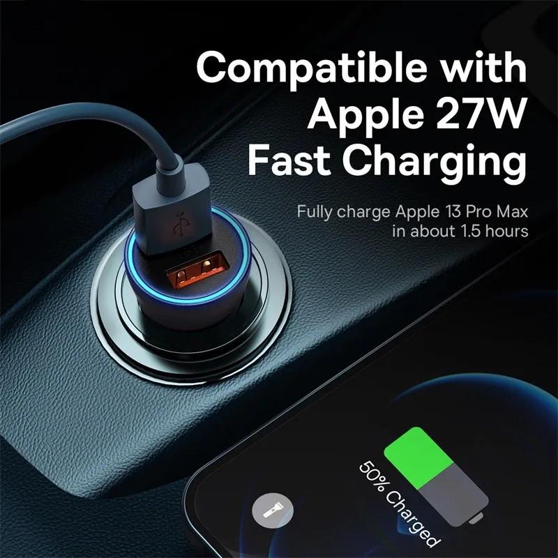 Автомобильное зарядное BASEUS 60W 1 Type-C 30w/USB 30w Metall (25397419) - фото 2 Автомобильное зарядное BASEUS 60W 1 Type-C 30w/USB 30w Metall (25397419) - фото 2