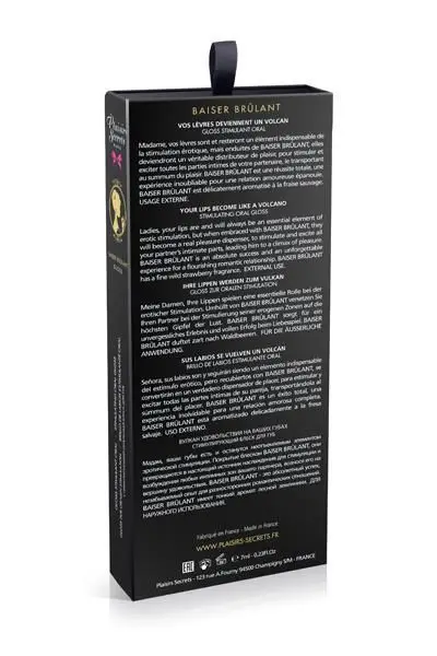 Стимулюючий блиск для губ Plaisirs Secrets Stimulating Oral Gloss Baiser Brulant 7 мл - фото 3