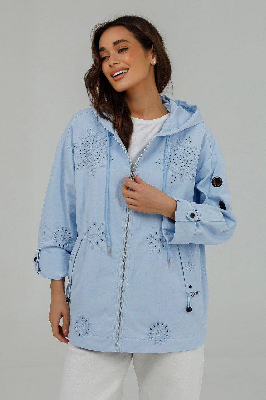 Вітровка-толстовка 5XL Блакитний (0511g/5XL)