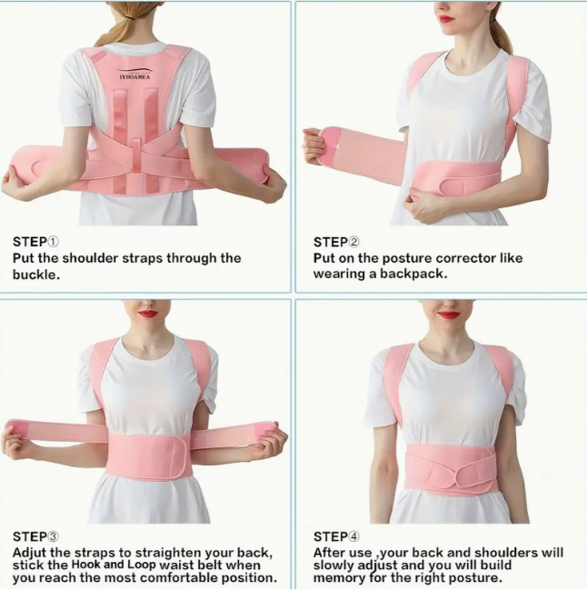 Корсет жіночий IYDOAMEA для вирівнювання спини/підтримка хребта М (1320) - фото 5