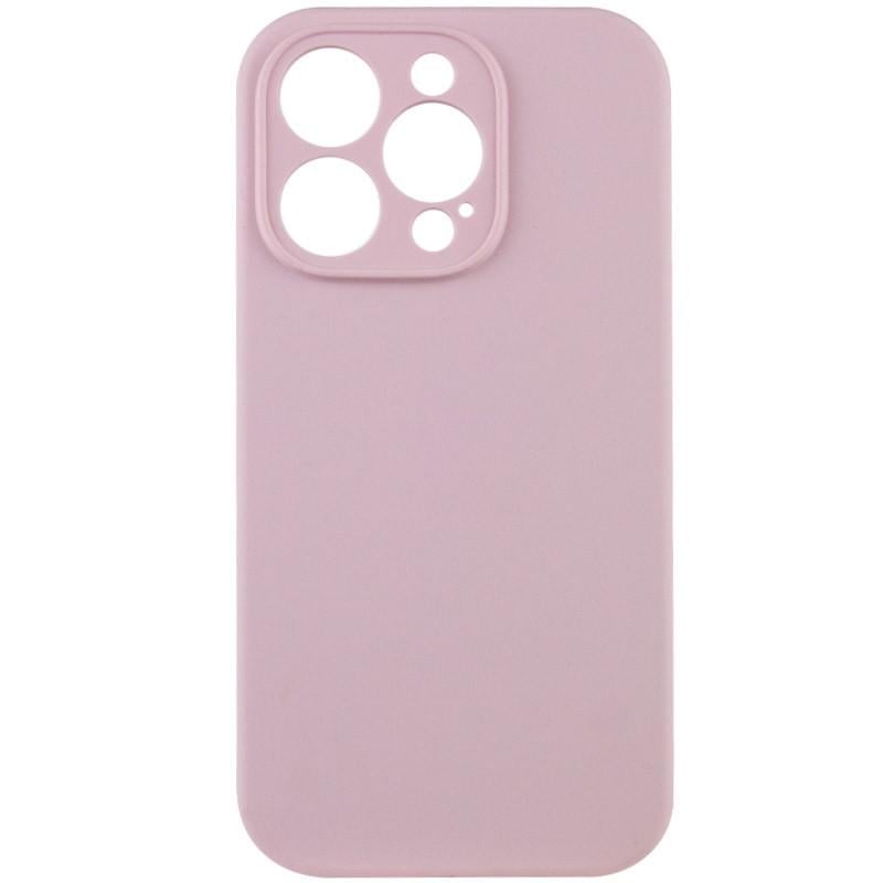 Протиударний чохол Silicone Case Full Camera Protective (AA) NL для Apple iPhone 15 Pro (6.1") Рожевий / Chalk Pink