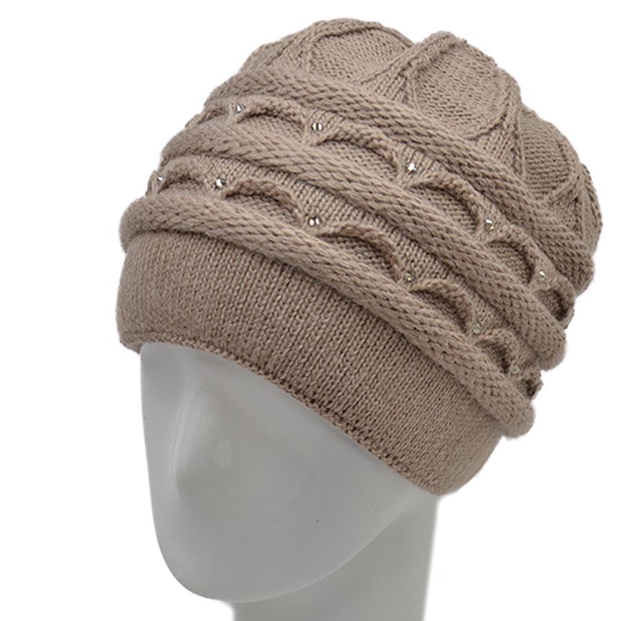 Шапка жіноча зимова Lirus Нінель подвійна OS Світло-бежевий (74321)