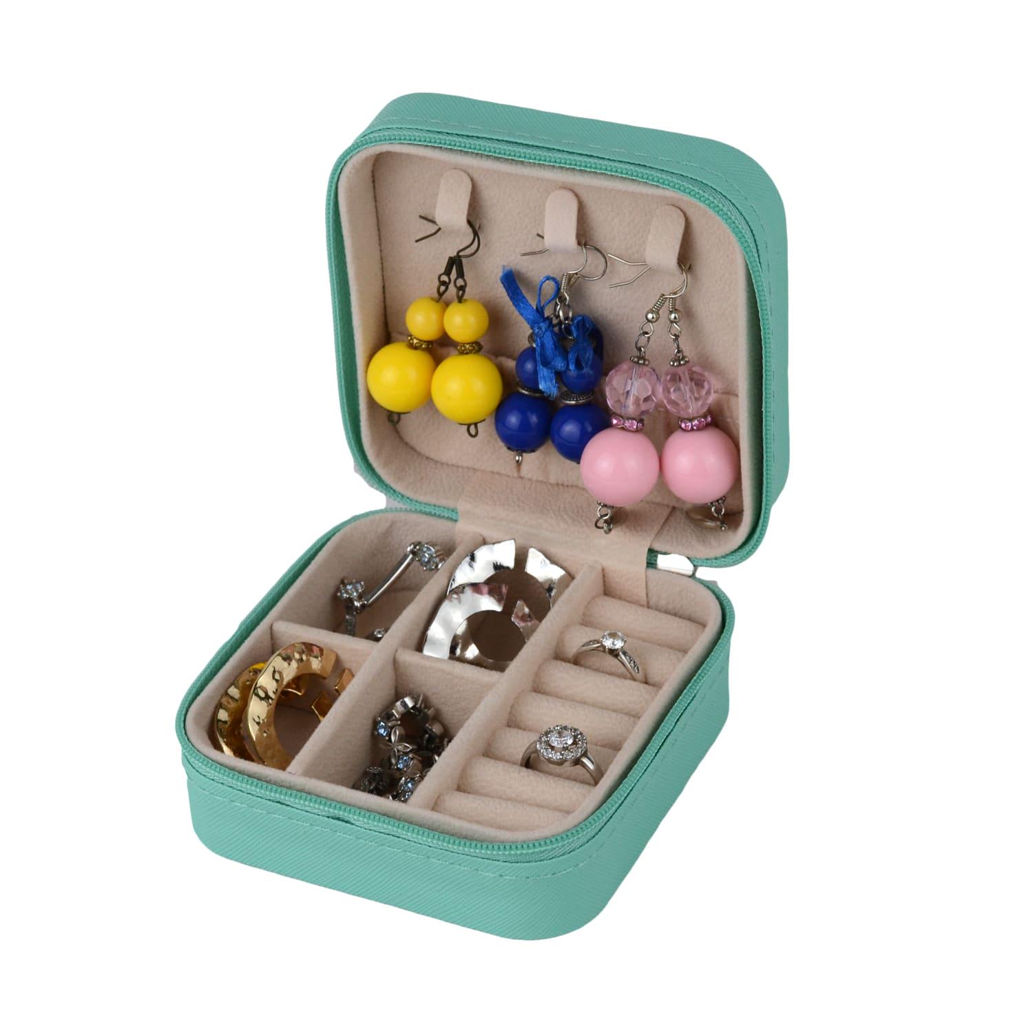 Шкатулка для украшений 10х5х10 см Бирюзовый (ШДД-17-1) - фото 3 Шкатулка для украшений 10х5х10 см Бирюзовый (ШДД-17-1) - фото 3