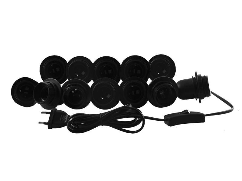 Подсветка гримировочного зеркала светодиодная LEDUA врезная с ручным выключателем 12 шт. E14 Черный (6552)