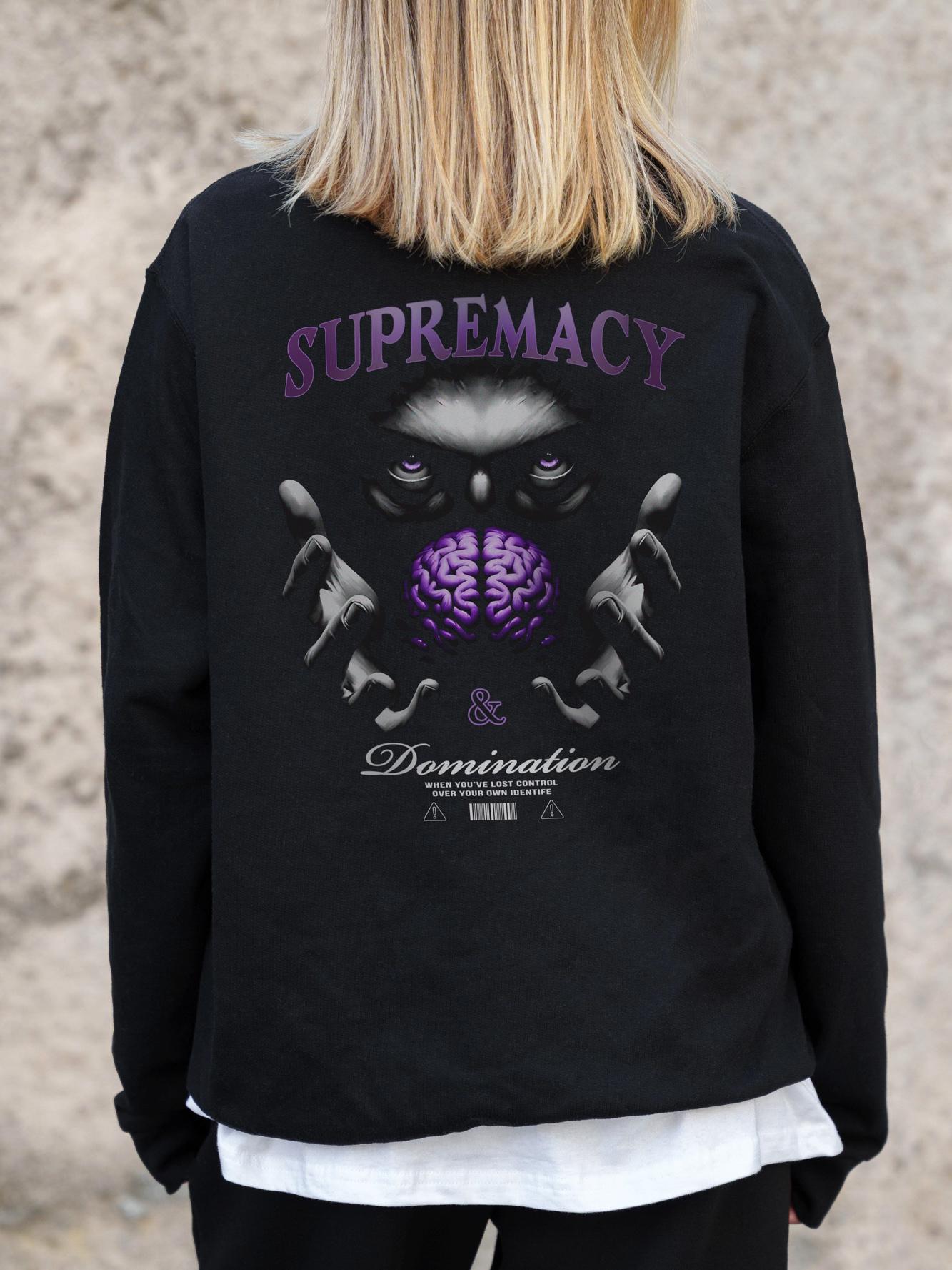 Свитшот оверсайз с принтом Without Supermacy L/XL Black (L/XL8055660) - фото 7 Свитшот оверсайз с принтом Without Supermacy L/XL Black (L/XL8055660) - фото 7