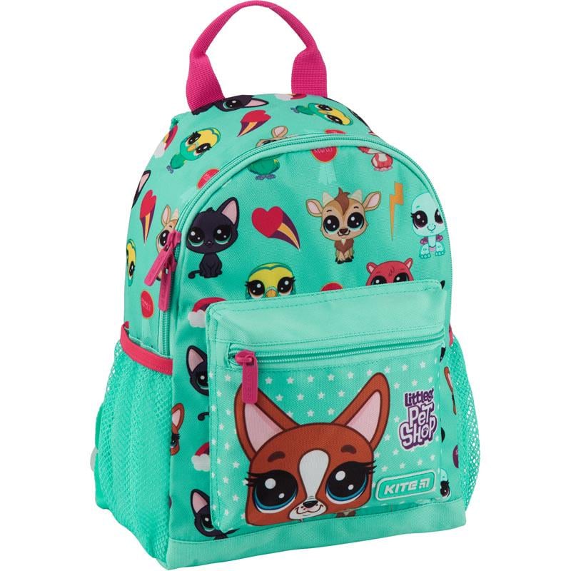 Рюкзак детский KITE Littlest Pet Shop 30x22x10 см 6,5 л Зеленый (PS19-534XS)
