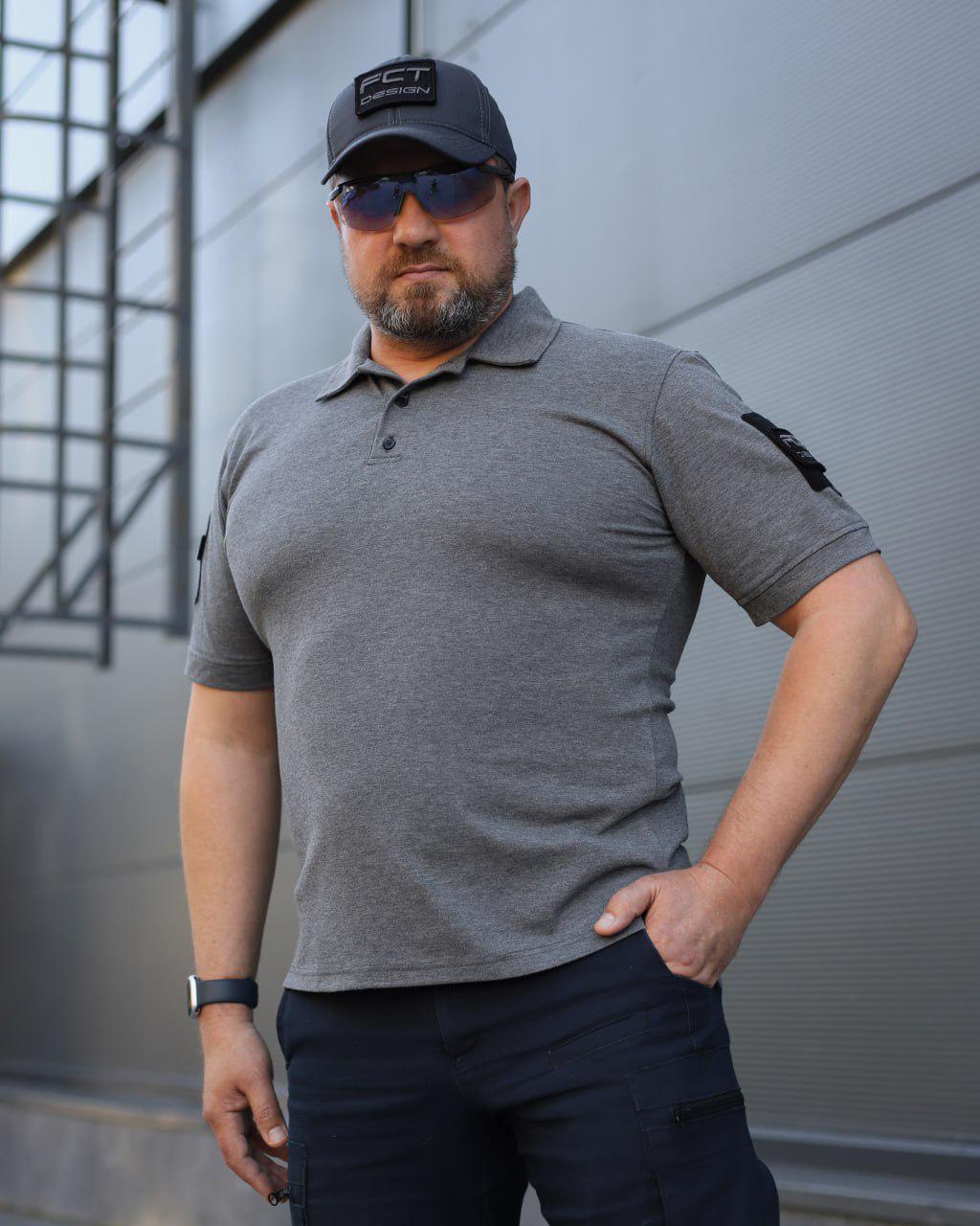 Поло FCT Design хлопок р. 46 Серый - фото 6 Поло FCT Design хлопок р. 46 Серый - фото 6