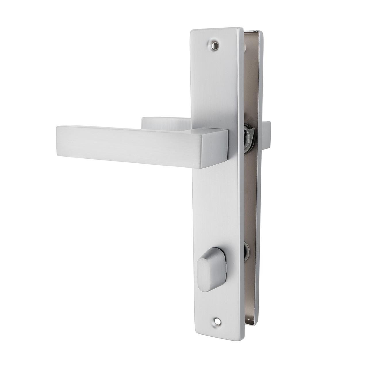 Дверная ручка межкомнатная Siba NEMRUT WC на планке 62 мм Хром матовый (AT71 5 55 55 (62)) - фото 2