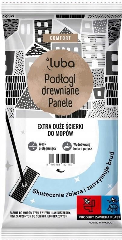 Серветки вологі Luba Comfort XXL для дерев'яних підлог 12 шт. (21447)