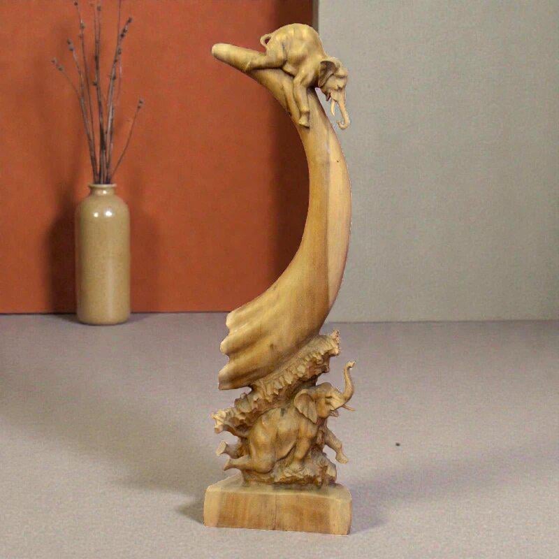 Статуэтка напольная Giorgio Butnari Слоны на бивне 103 см (FL-49)