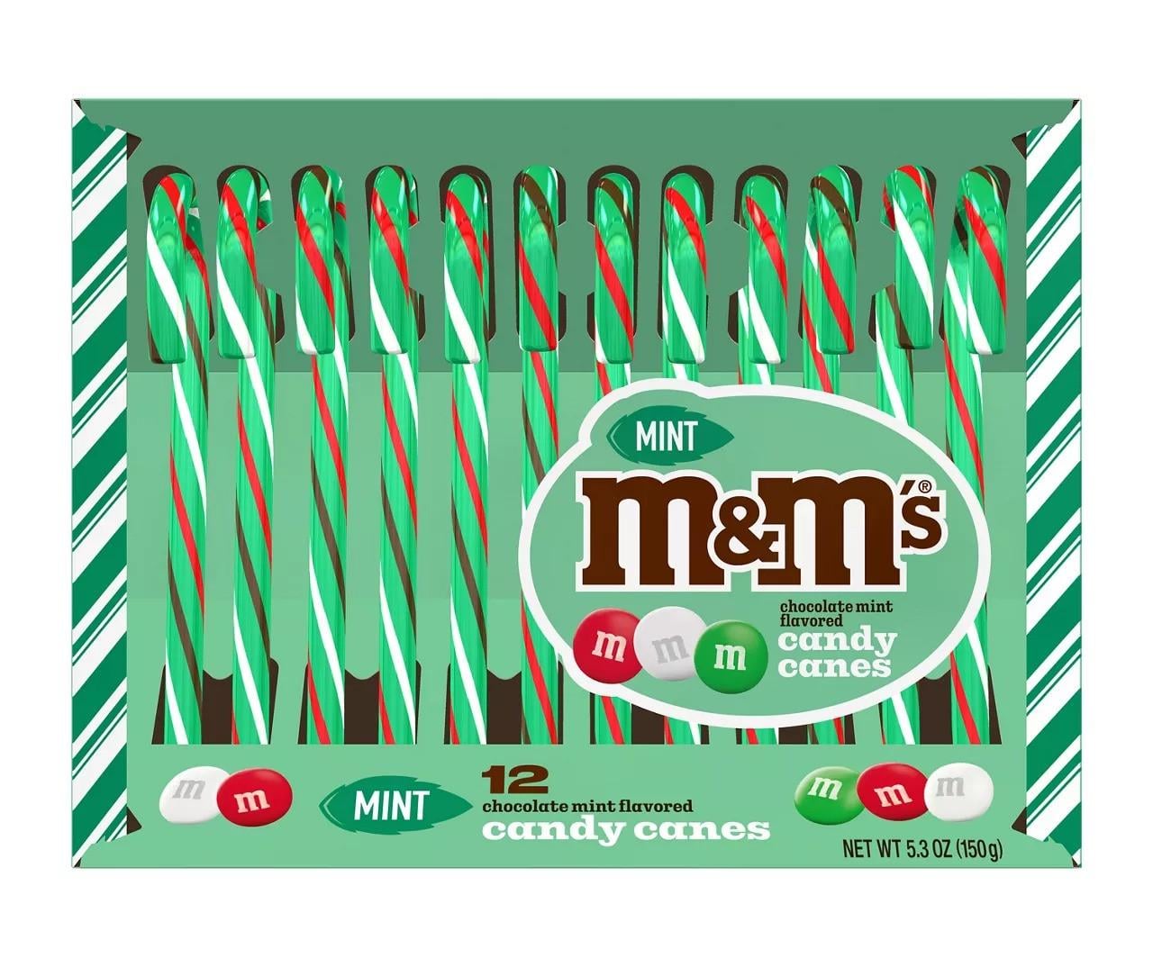 Льодяники M&M's Chocolate Mint Flavored Candy Canes 150 г (2033063359)