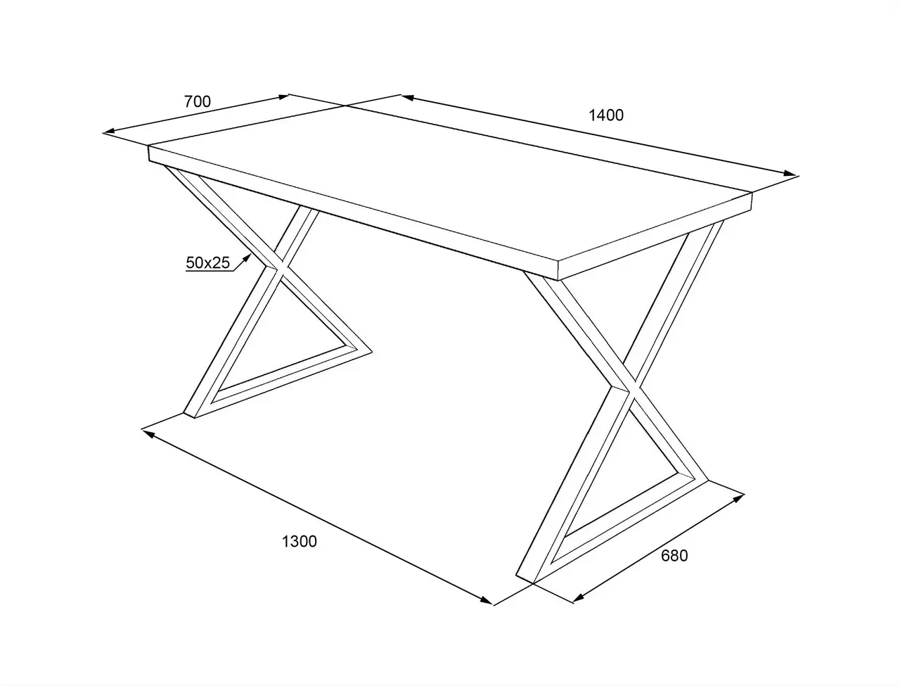 Стол прямоугольный Lofty Серия 17 из ясеня 1400х700 мм (11298231) - фото 2