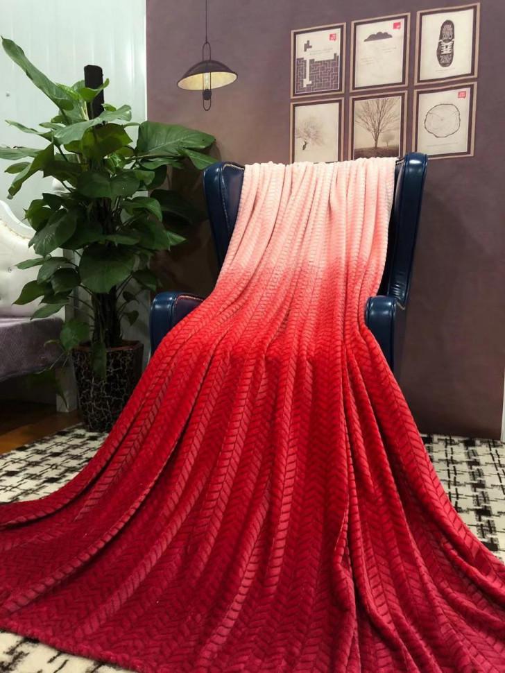 Плед-покрывало микрофибра 200х230 см Розово-красный градиент (20399052) Плед-покрывало микрофибра 200х230 см Розово-красный градиент (20399052)