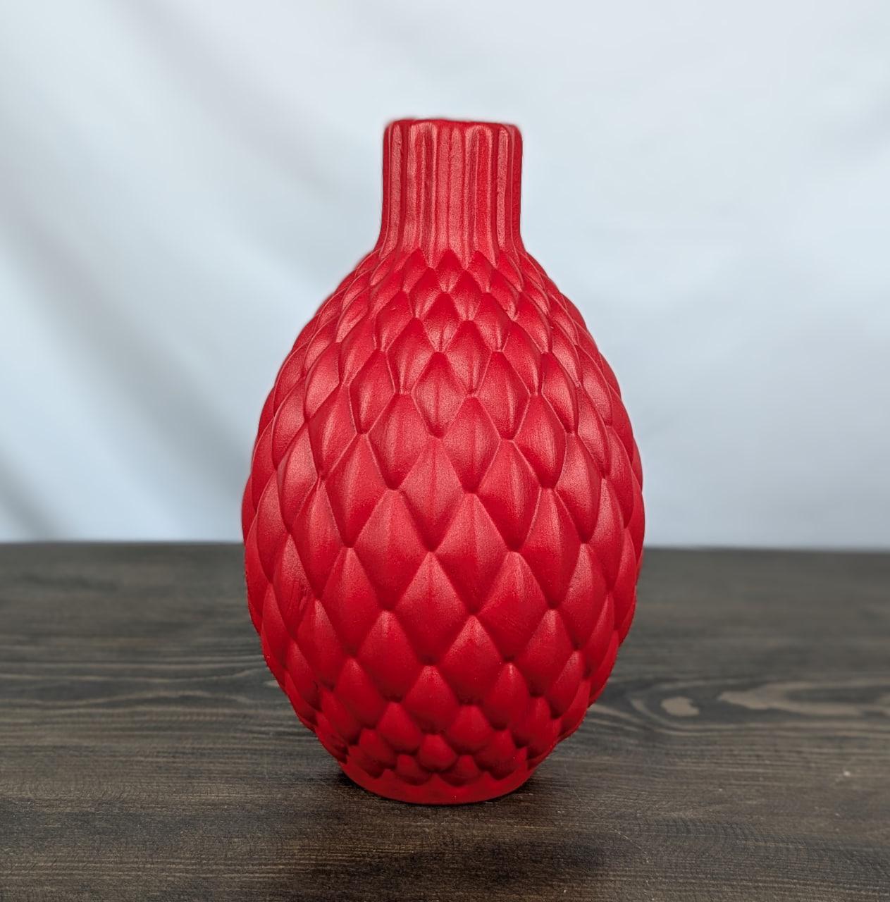 Ваза Nana Ceramics Квин муар 26 см Красный