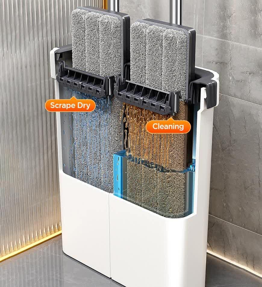 Набір швабра та відро з віджимом Joybos Z86 (23711207) - фото 9