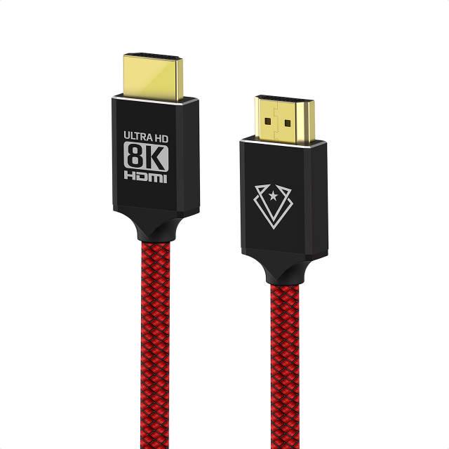 Кабель Vertux VertuLink-150 HDMI 2.1 UltraHD-8K HDR eARC 1,5 м Bloodyred