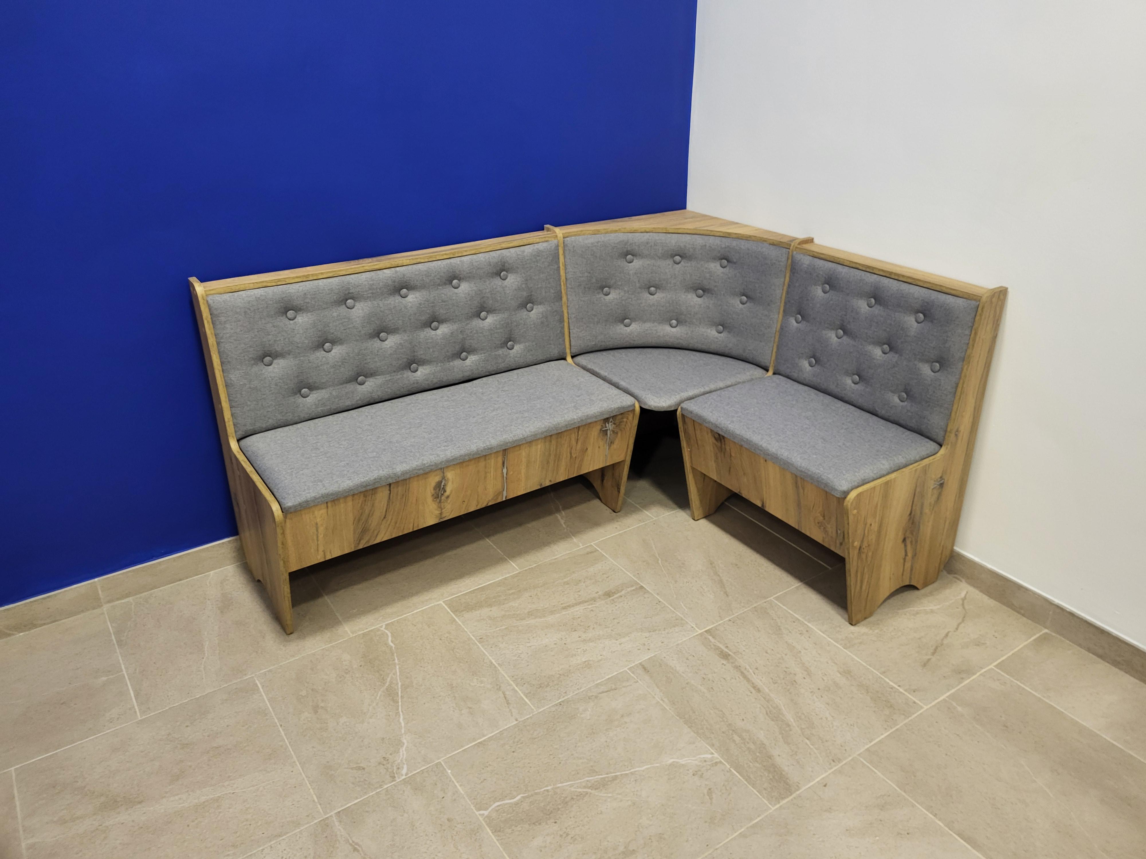 Кухонный уголок Семейный 113,5х153,5 см Дуб Флагшток/Сильвер (K-DF-S)