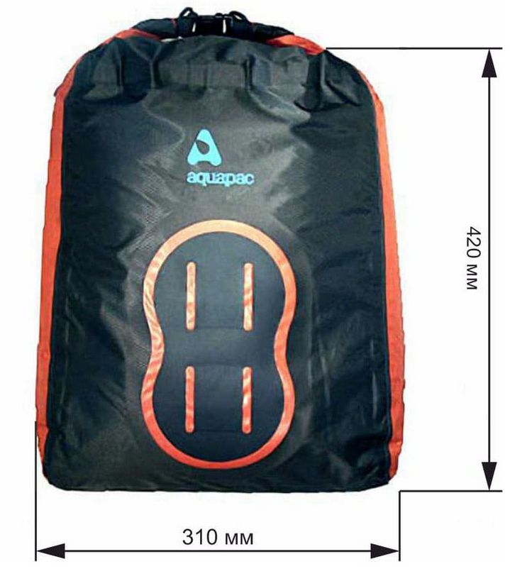 Гермомешок водонепроницаемый для ноутбука AQUAPAC 025 Stormproof Padded Dry Bag Серо-оранжевый - фото 2