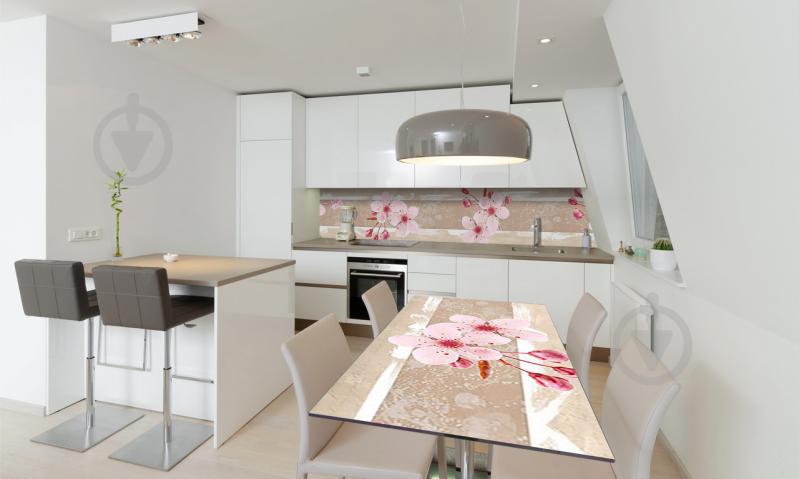 Наклейка виниловая на стол Zatarga «Розовые Цветы Вишни» 600х1200 мм Z180854st