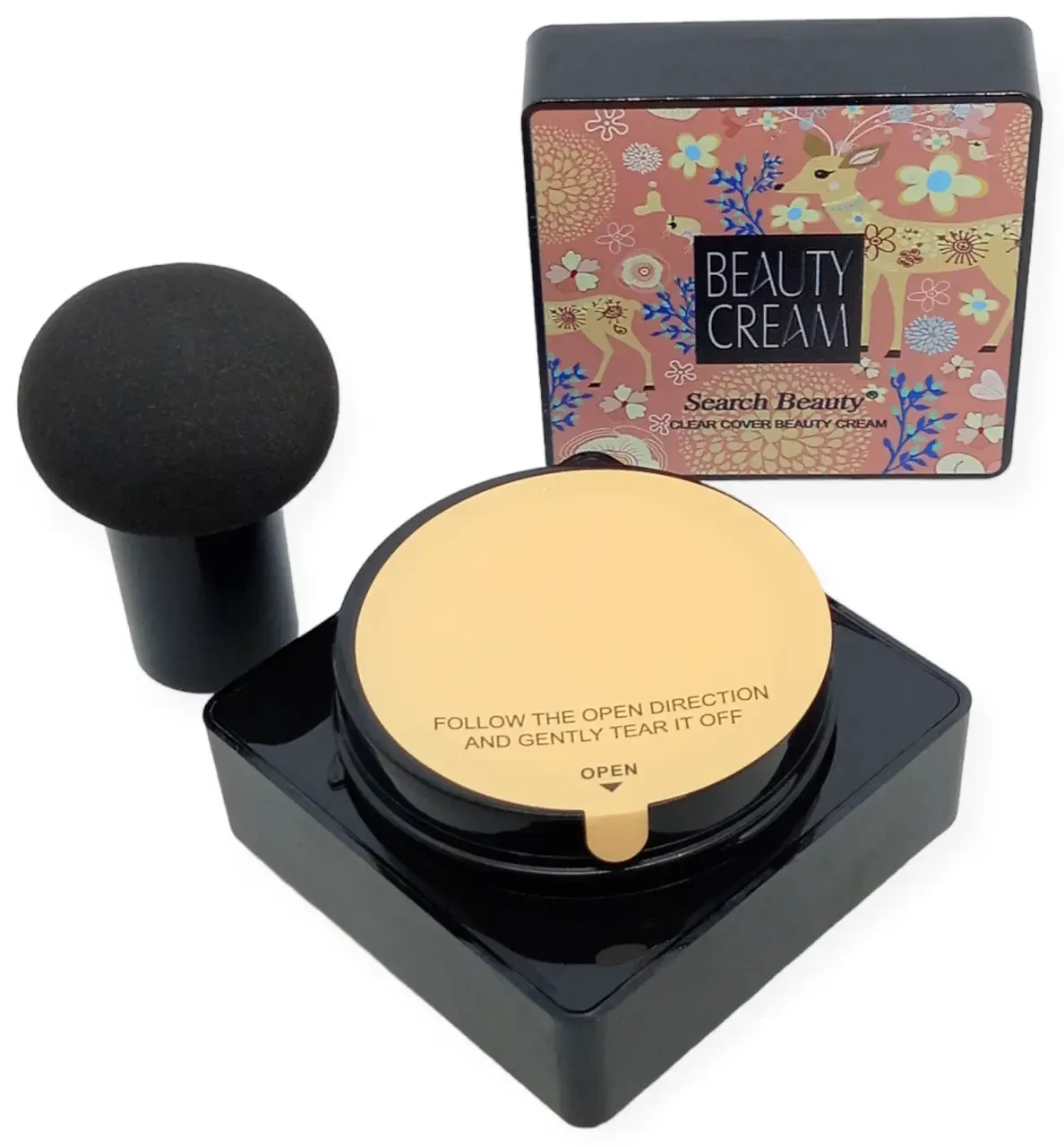 Крем-пудра тональный кушон Venzen Clear Cover Beauty Cream с натуральным финишем Бежевый (11909865)