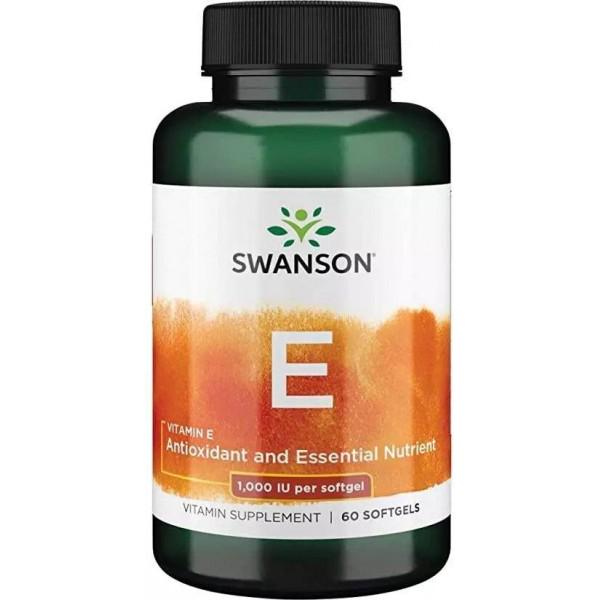 Витамин Е Swanson Vitamin E 1000 IU 60 softgels