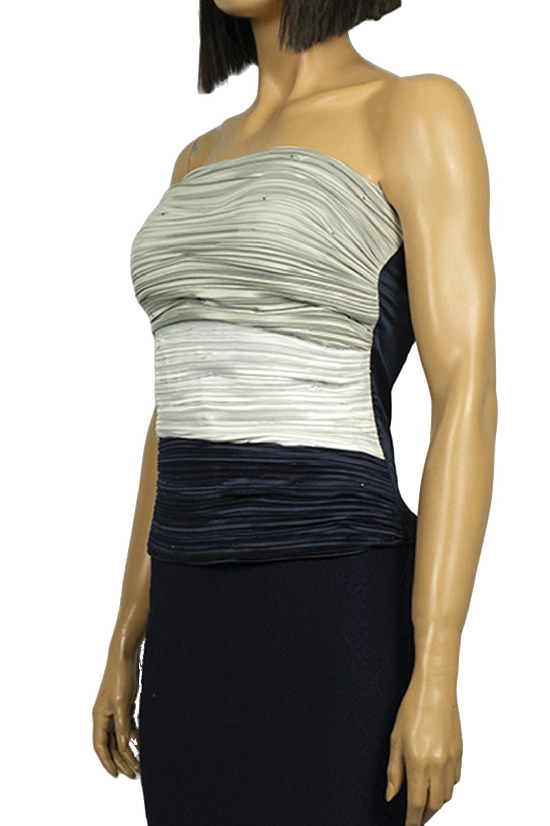 Топ атласний вечірній Lowett LW-119375-3 46 Синій (LW-119375-3-46) - фото 4