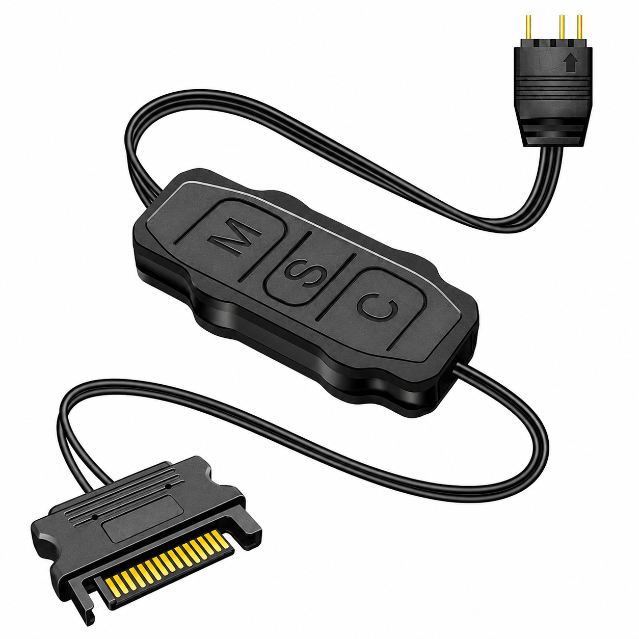 Контролер ARGB SATA to 3 Pin для керування RGB-підсвічуванням AR-1 5V Чорний (1014-765-00)