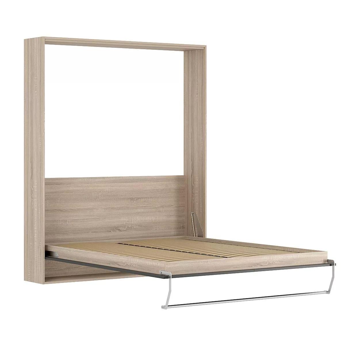 Кровать-шкаф откидная двуспальная AiH Juno с подъемным механизмом и ламелями 160х200 см Дуб Сонома/Антрацит (SM03130200000)