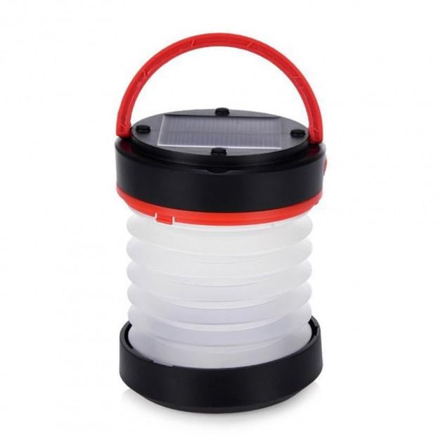 Складний ліхтар SUNROZ Solar Camping Lantern для подорожей на сонячній батареї Чорно-червоний (SUN4345) Складний ліхтар SUNROZ Solar Camping Lantern для подорожей на сонячній батареї Чорно-червоний (SUN4345)