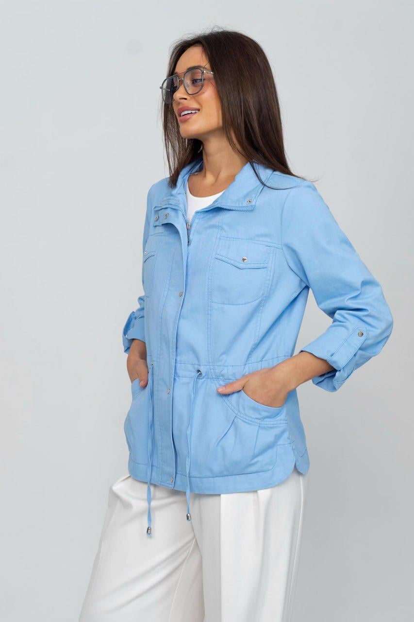 Куртка-сафарі жіноча 4XL Блакитний (33386584)
