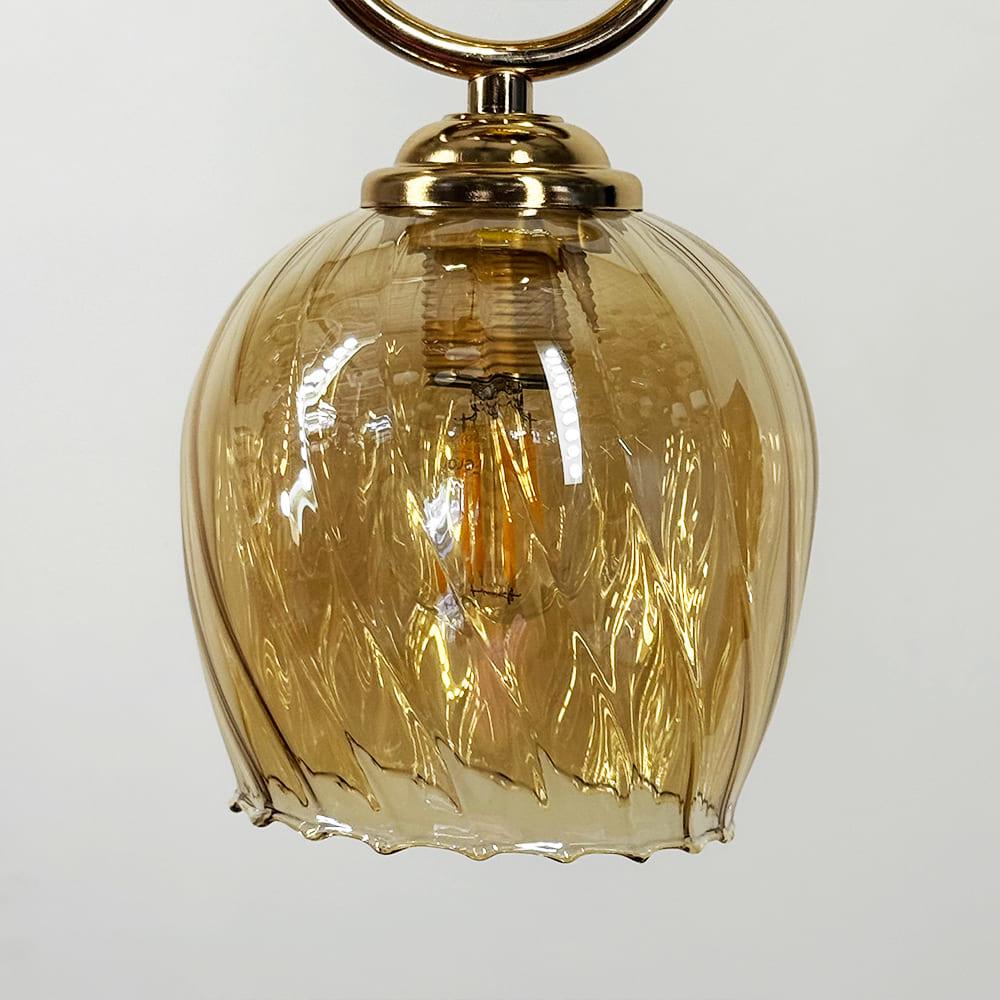 Люстра стельова Light House LNF-17507/1A GD/AM з бурштиновим плафоном Золотий - фото 2 Люстра стельова Light House LNF-17507/1A GD/AM з бурштиновим плафоном Золотий - фото 2