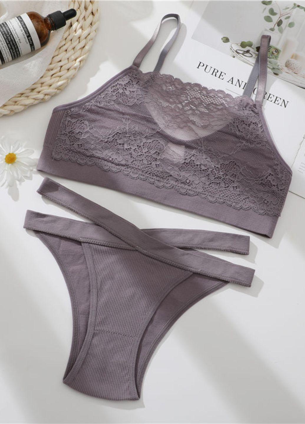 Комплект женского белья кружевной FINETOO 535-46 XL р. 46-48 1 шт. Сливовый - фото 6 Комплект женского белья кружевной FINETOO 535-46 XL р. 46-48 1 шт. Сливовый - фото 6