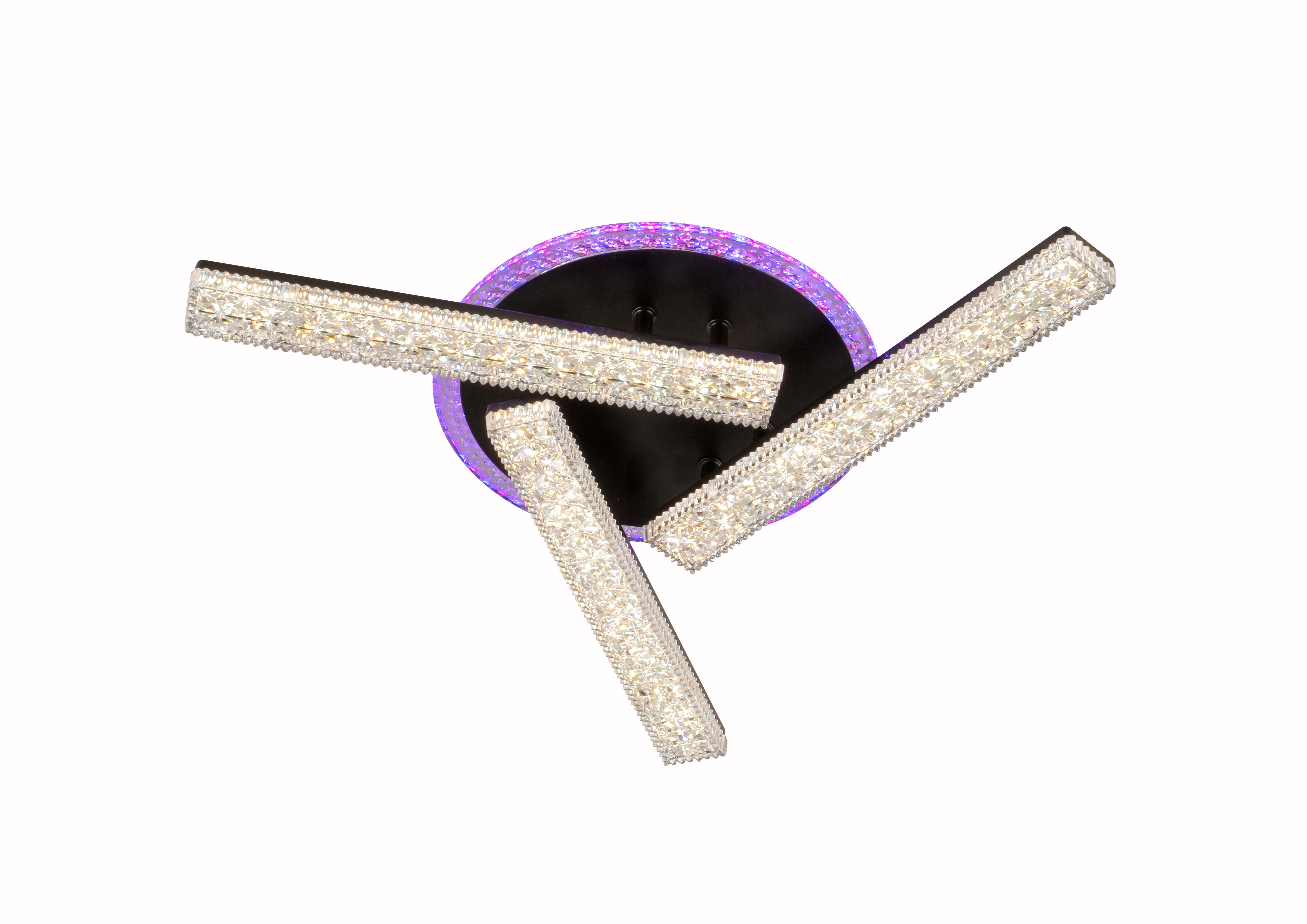 Люстра светодиодная V 3445-3С-TL BK с пультом