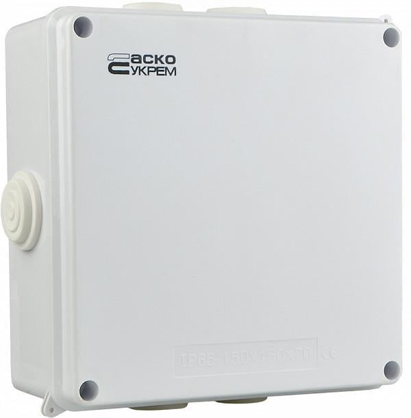 Коробка распределительная накладная TYRA АСКО IP55 150х150х70 мм (23650149)