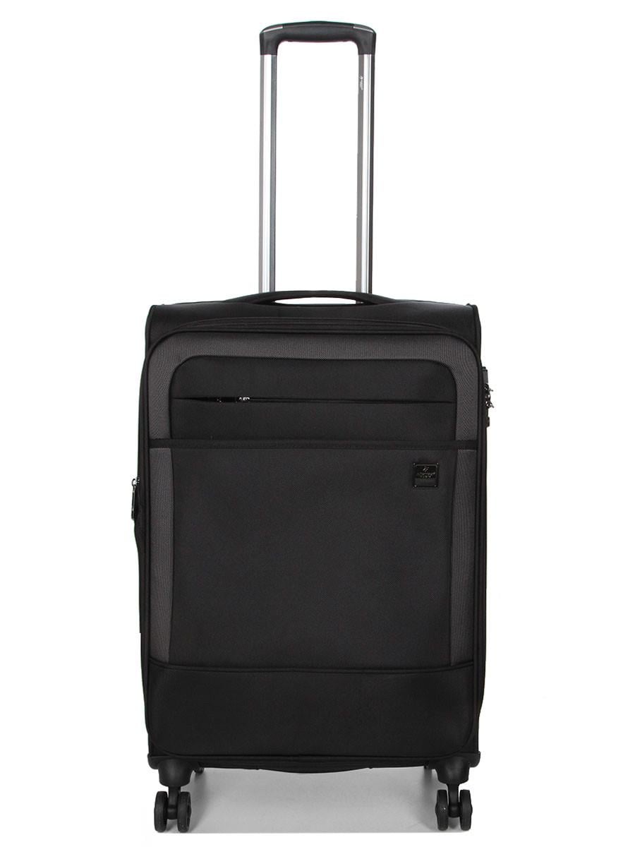 Чемодан средний Airtex ткань M 68х43х27 + 5 см 68 л 3,5 кг Черный (832)