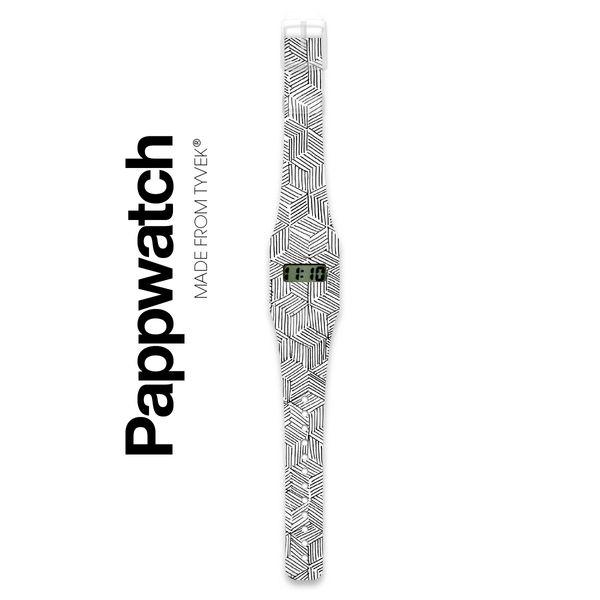 Наручные бумажные часы Pappwatch Kubik Stroke электронные - фото 3