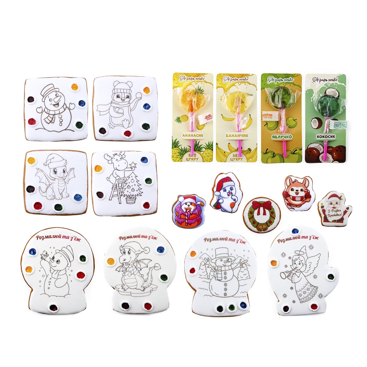 Набор подарочныйдетский Крафт Печиво Новый год 530 г