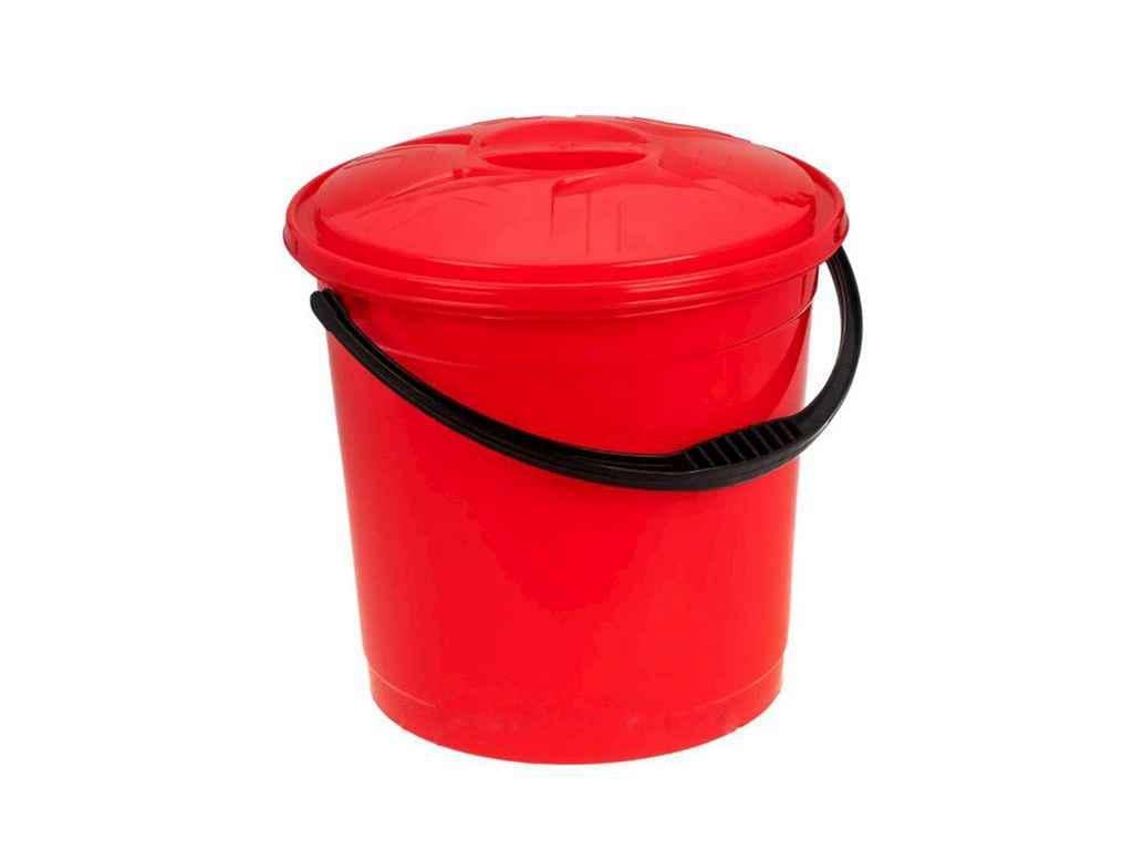Ведро пластиковое R-Plastic пищевое с крышкой 10 л Красный (1051941)