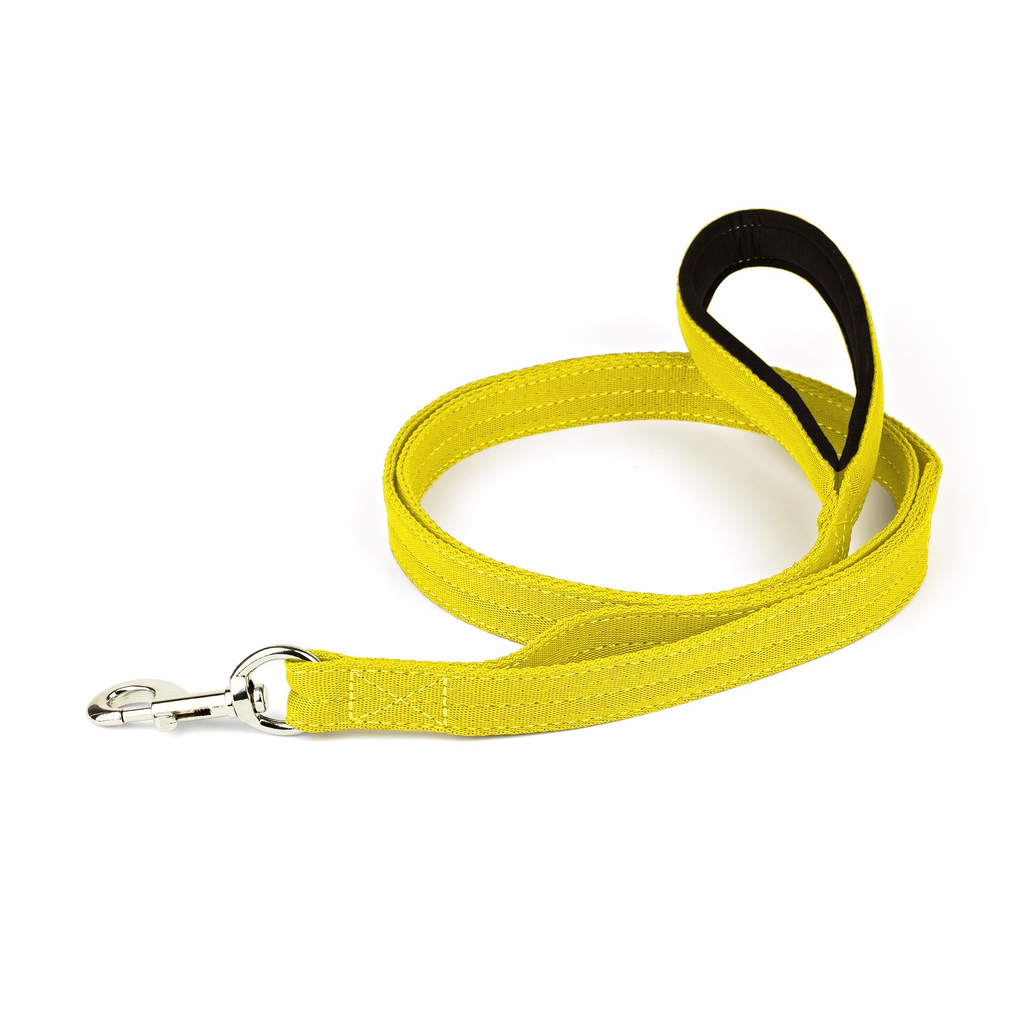Поводок KareLine усиленный нейлоновый с 2 ручками 25 мм 1500 мм Желтый (0970/8)