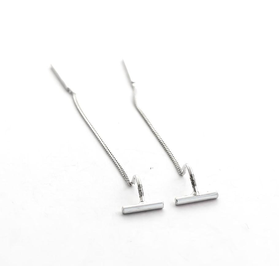 Сережки протяжки срібні Maxi Silver 8977 Знак мінус (88977)