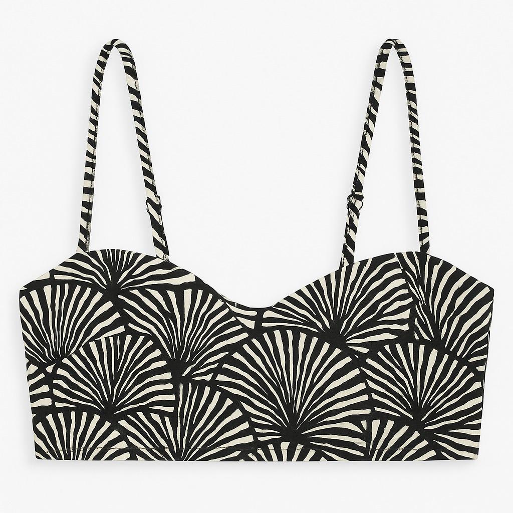 Купальний топ PRIMARK 5549811 XS Чорно-Білий (3331109412810)