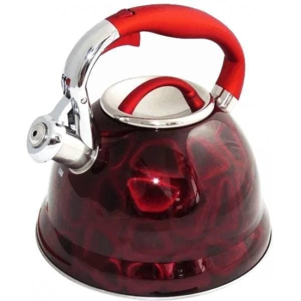 Чайник зі свистком для індукційних плит Edenberg EB-1911 металевий 3 л Червоний (2530556617) - фото 4