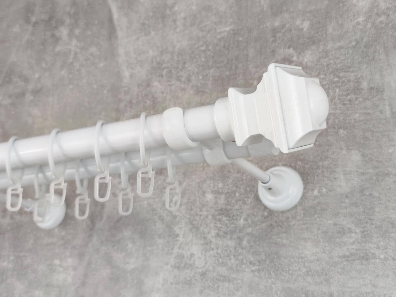 Карниз MStyle металлический для штор двухрядный Борджеза 25/19 мм гладкий 200 см Белый (5020787)