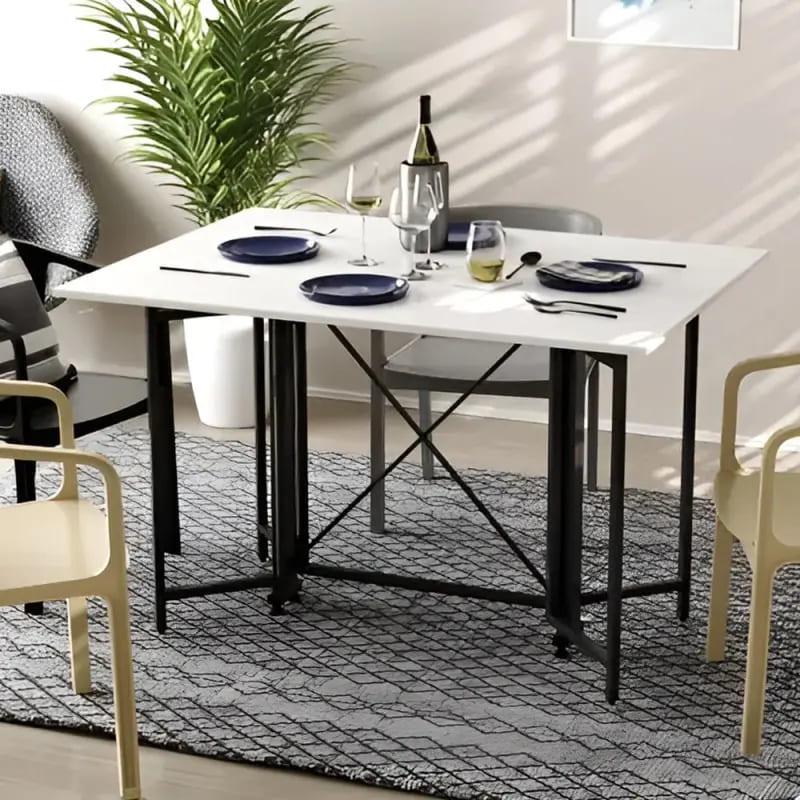 Стол-книга трансформер Ferrum-decor Спайдер металл/ДСП 16 мм 750x1150x880 мм Черный/Белый (FRD-105088)