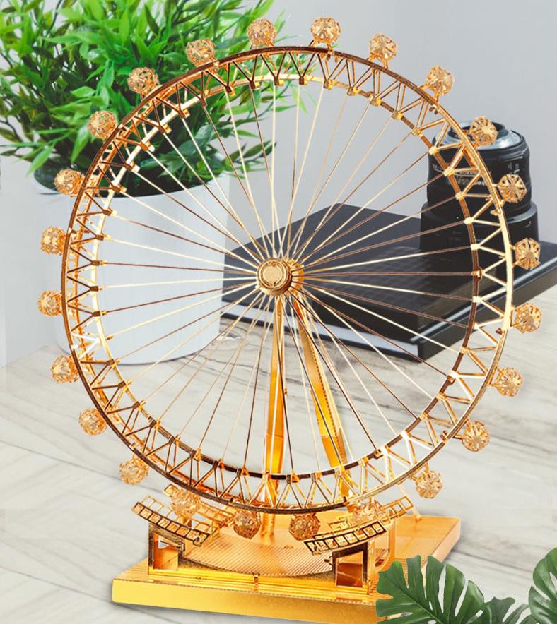 Конструктор Piececool London eye gold version P043-G колекційна модель - фото 3 Конструктор Piececool London eye gold version P043-G колекційна модель - фото 3