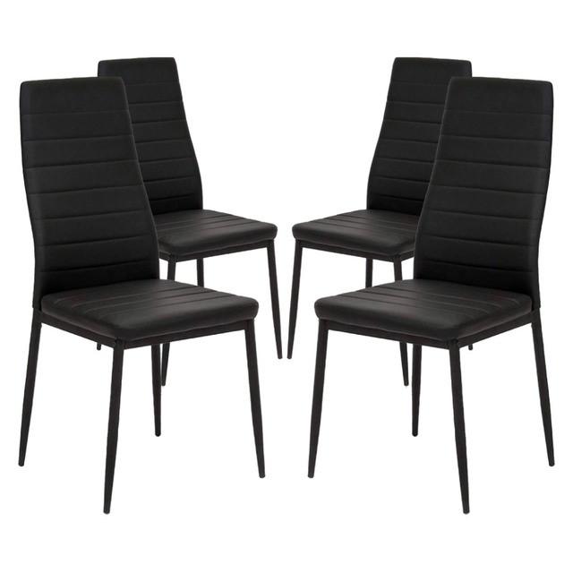 Кресло-стул обеденный Bonro B-016 4 шт. Черный (2522928461)